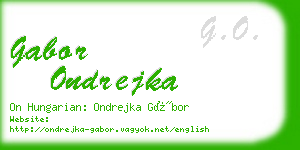 gabor ondrejka business card